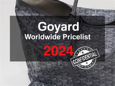 goyard preço|goyard price list paris.